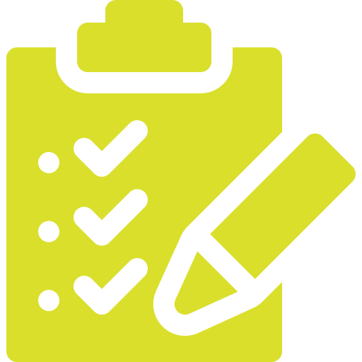 Yellow checklist icon