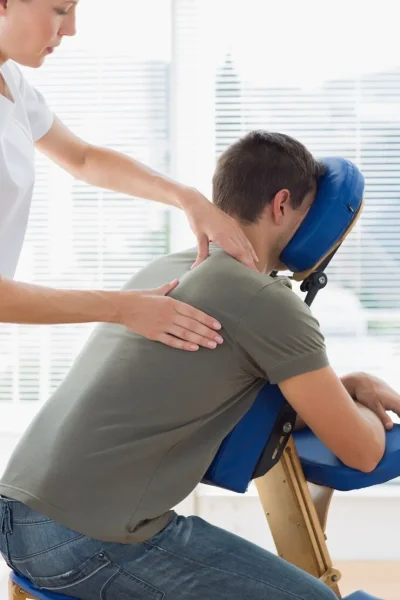 Registered massage therapist providing deep tissue massage at Gage Physiotherapy in Hamilton
